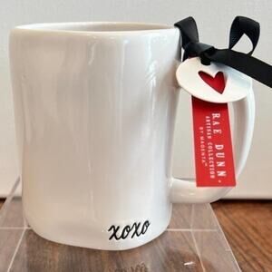 Rae Dunn Artisan Collection XOXO Mug White Black Valentine's Day Gift‎